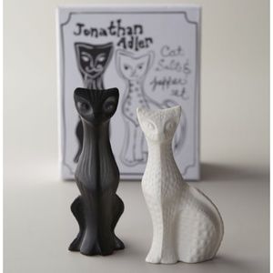 RARE Jonathan Adler Cat Salt and Pepper shakers